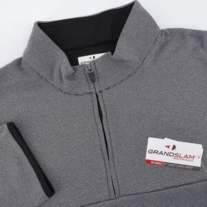 NEW Grand Slam Performance 1/4 Zip Pullover Shirt Heather Long Sleeve Mens XXL